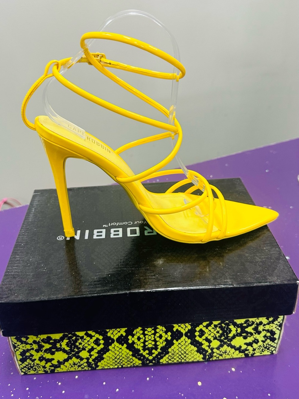 Cape Robbin Yellow Strappy Stiletto Heel
